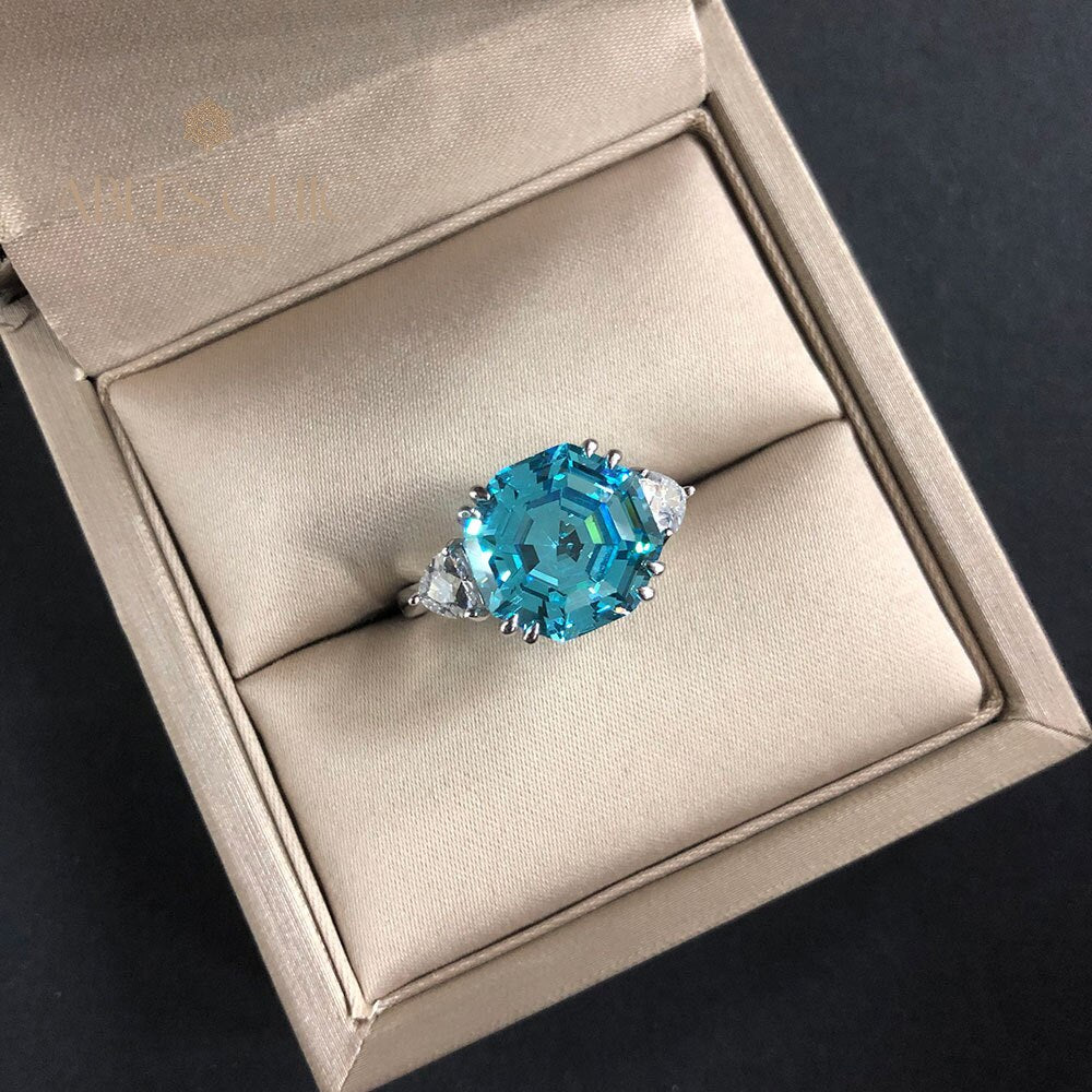 Bague de mariage octogone tanzanite R0324