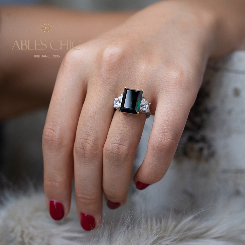 Bague de fiançailles Lab Emeraude Paraiba R0314