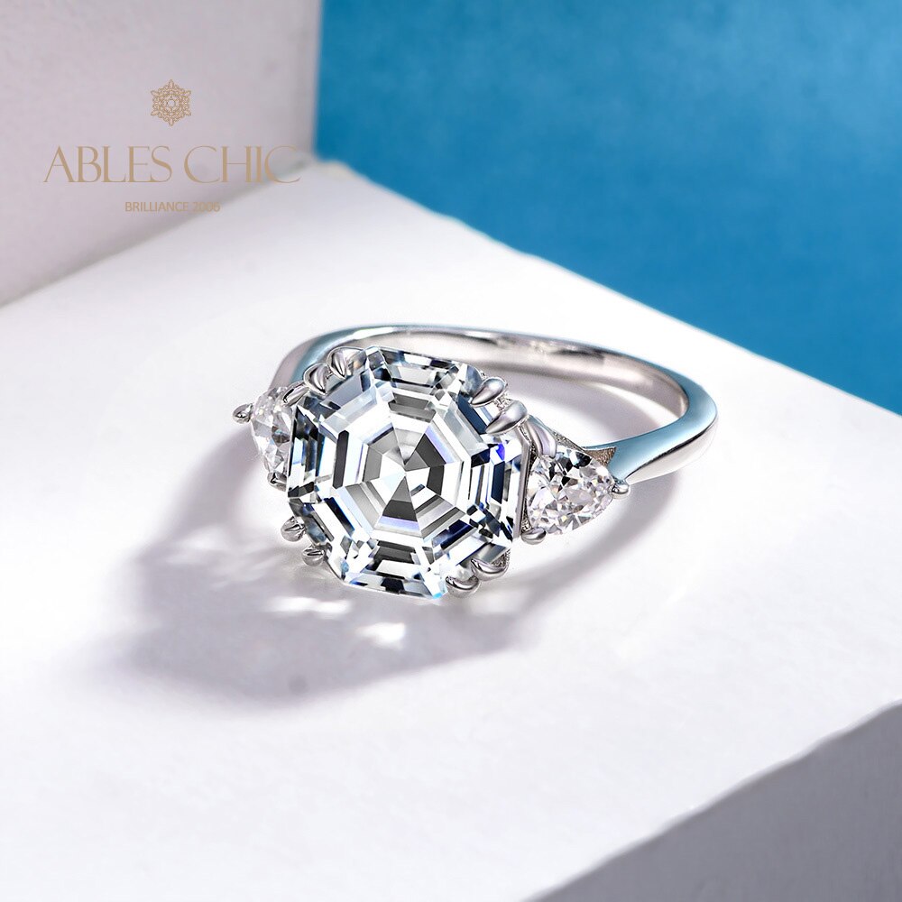 Bague de mariage octogone tanzanite R0324