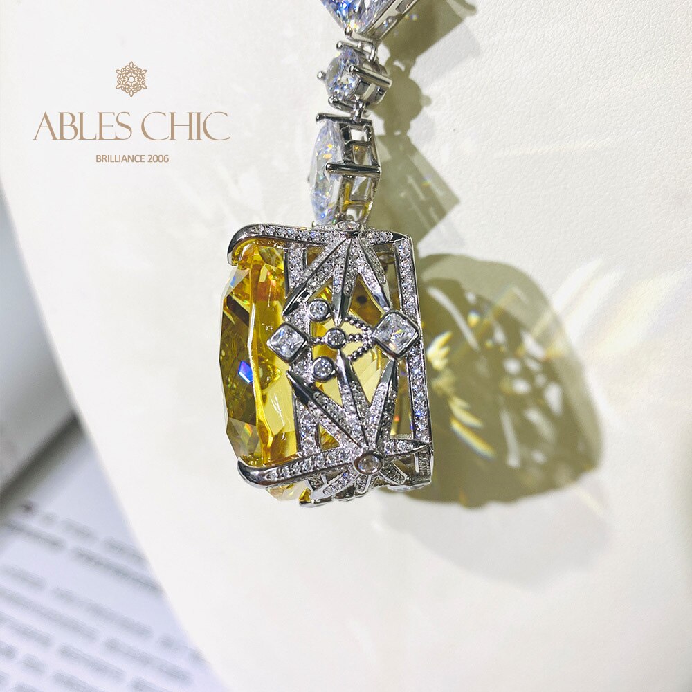 Collier de mariage gigantesque citrine B0481