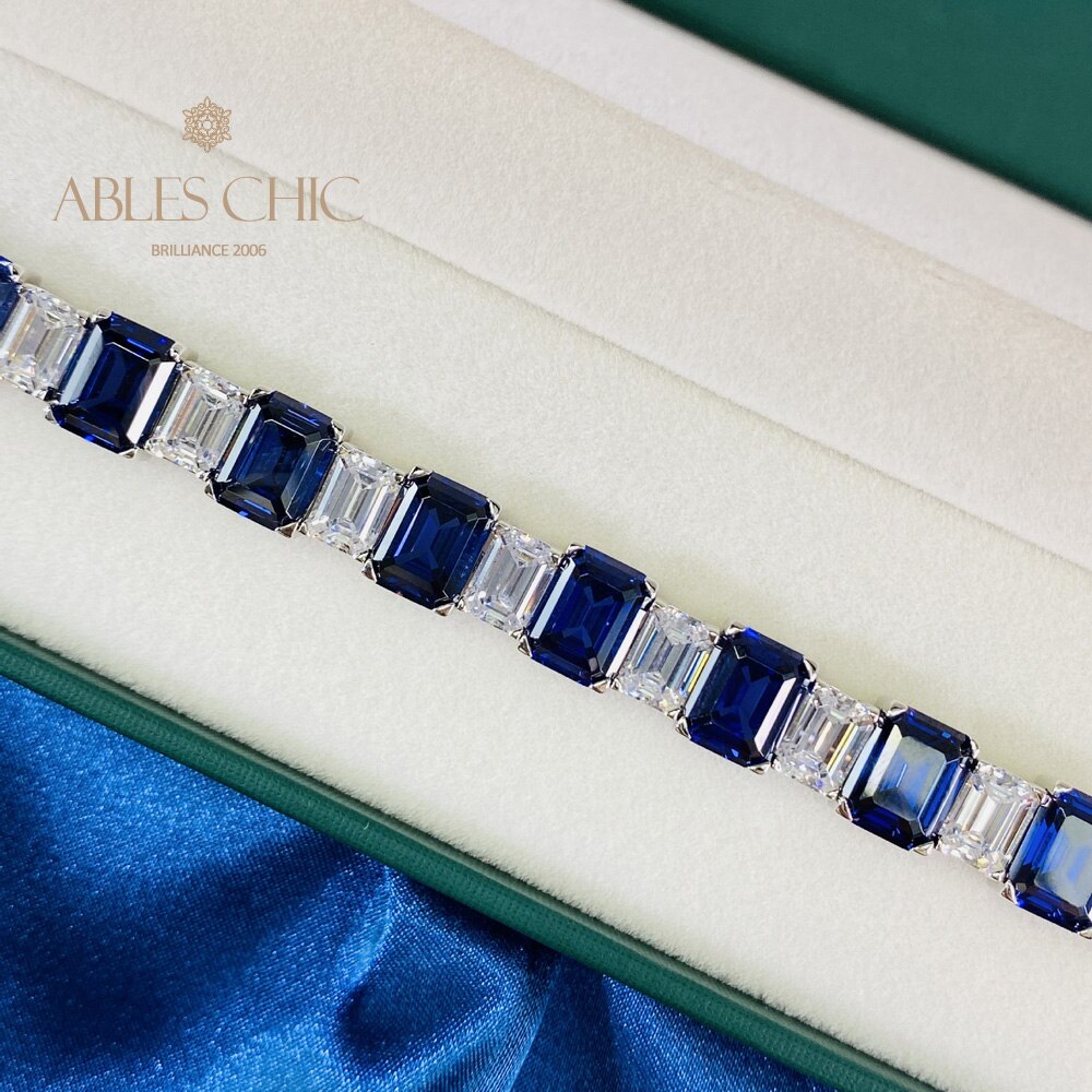 Bracelet de mariées saphir B0628