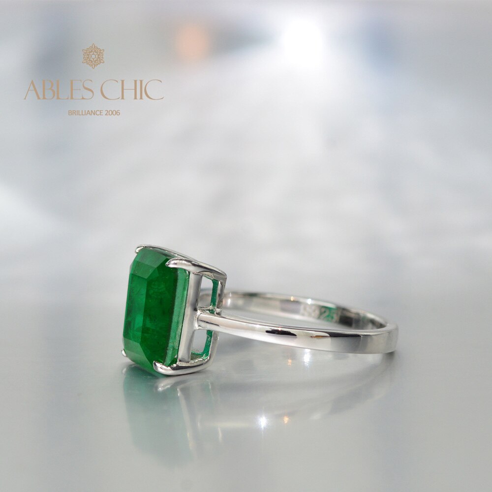 Bague de mariée émeraude R0881
