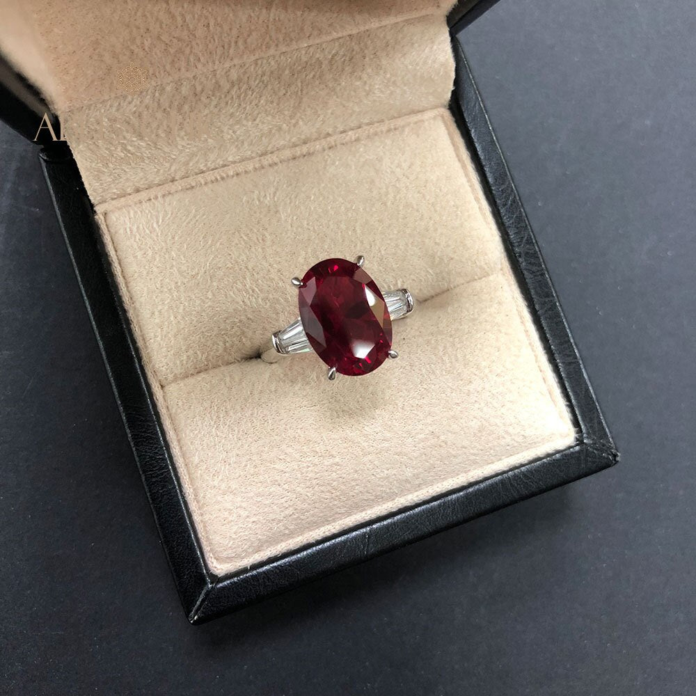Bague de déclaration de pierres précieuses Lab Grwon R0378