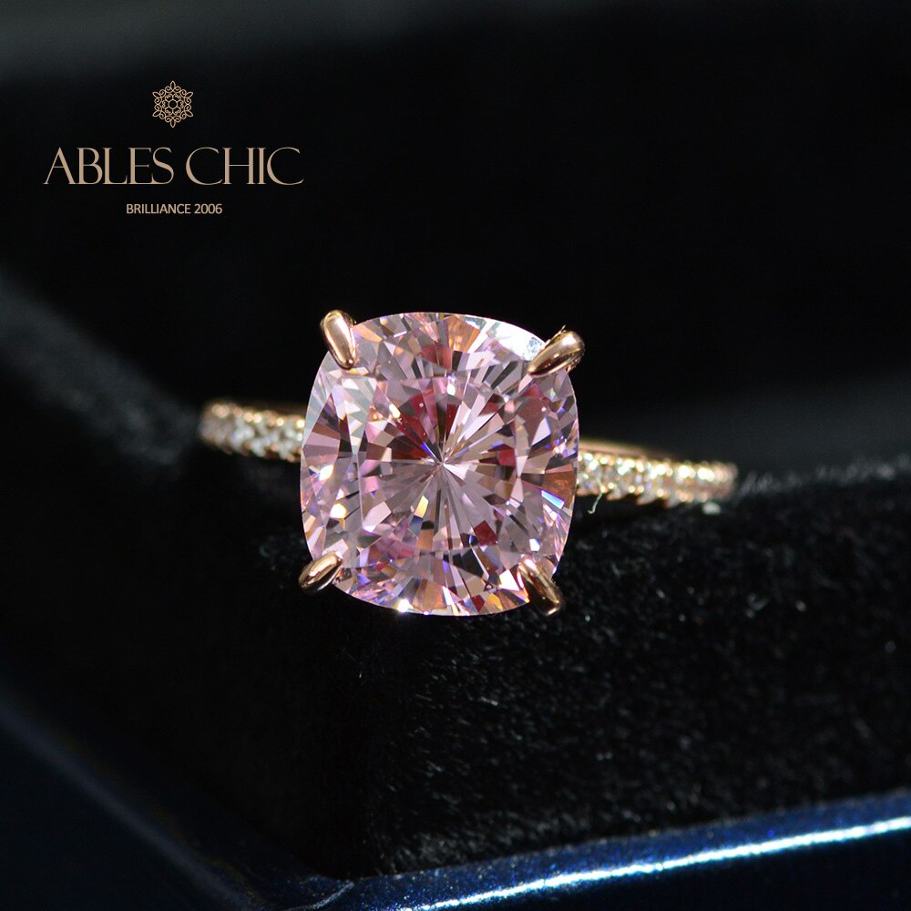 Bague de mariage coussin Kunzite R0947