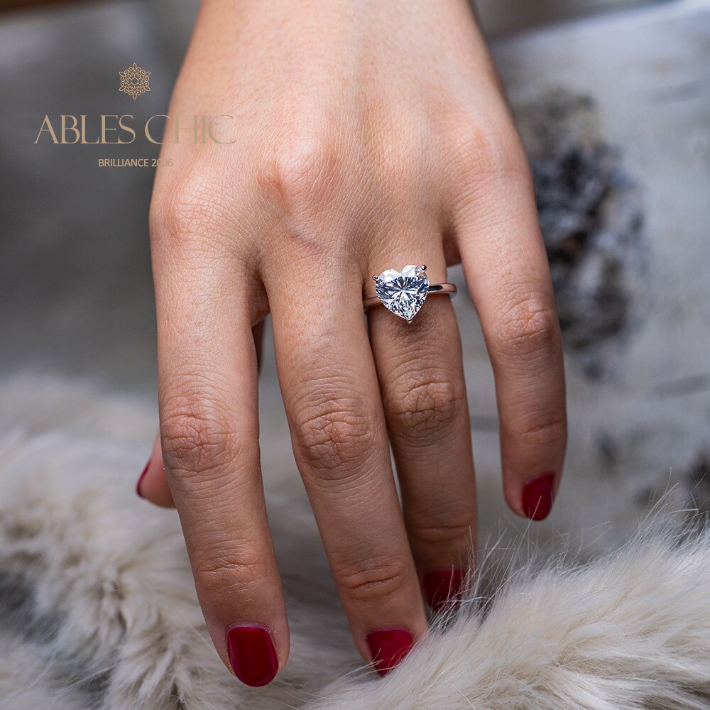 Bague de mariée solitaire coeur Kunzite R0308