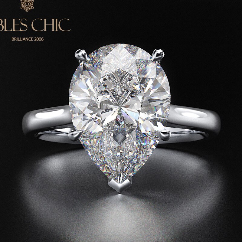Bagues d'humeur solitaire poire R0349
