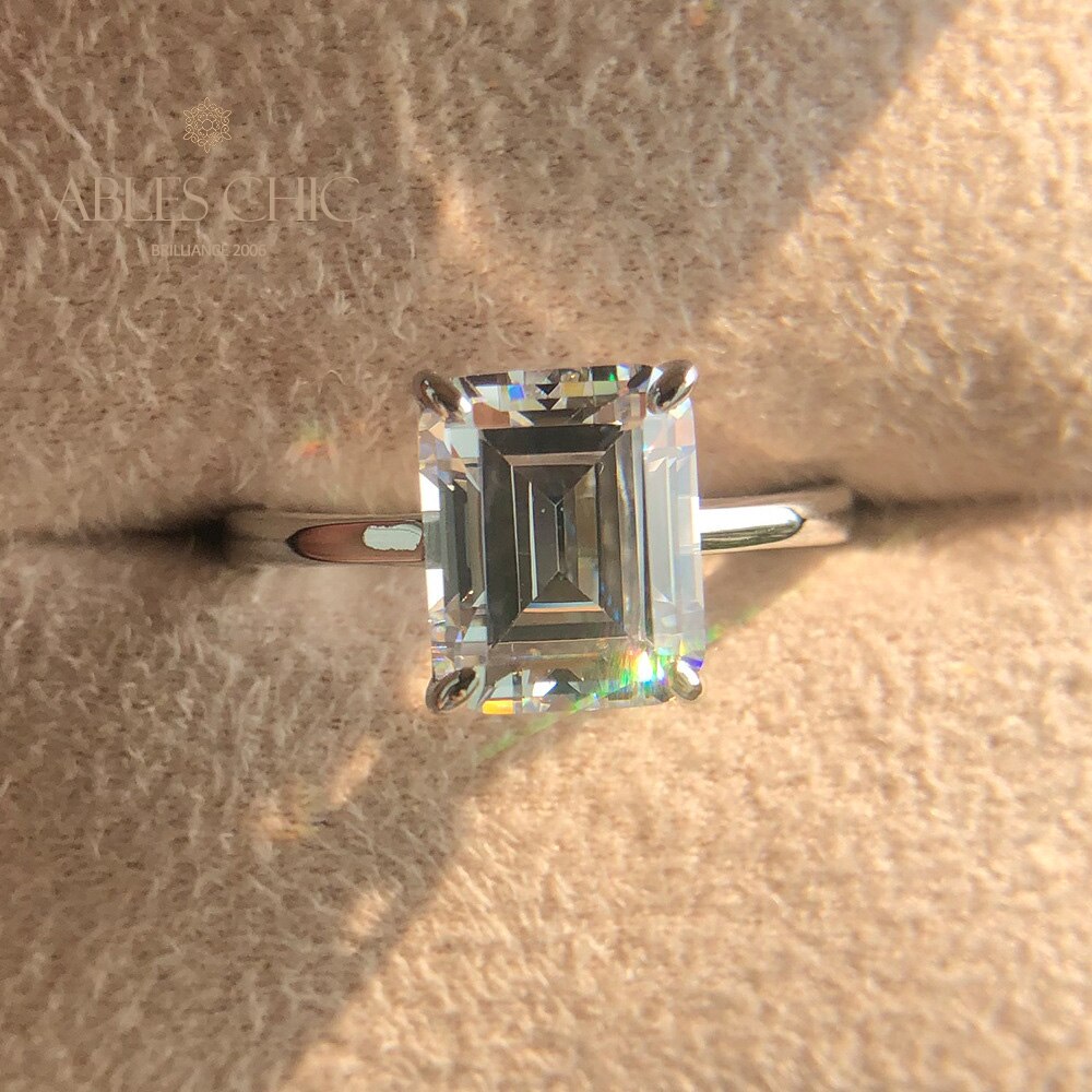 Bague de mariée émeraude R0881