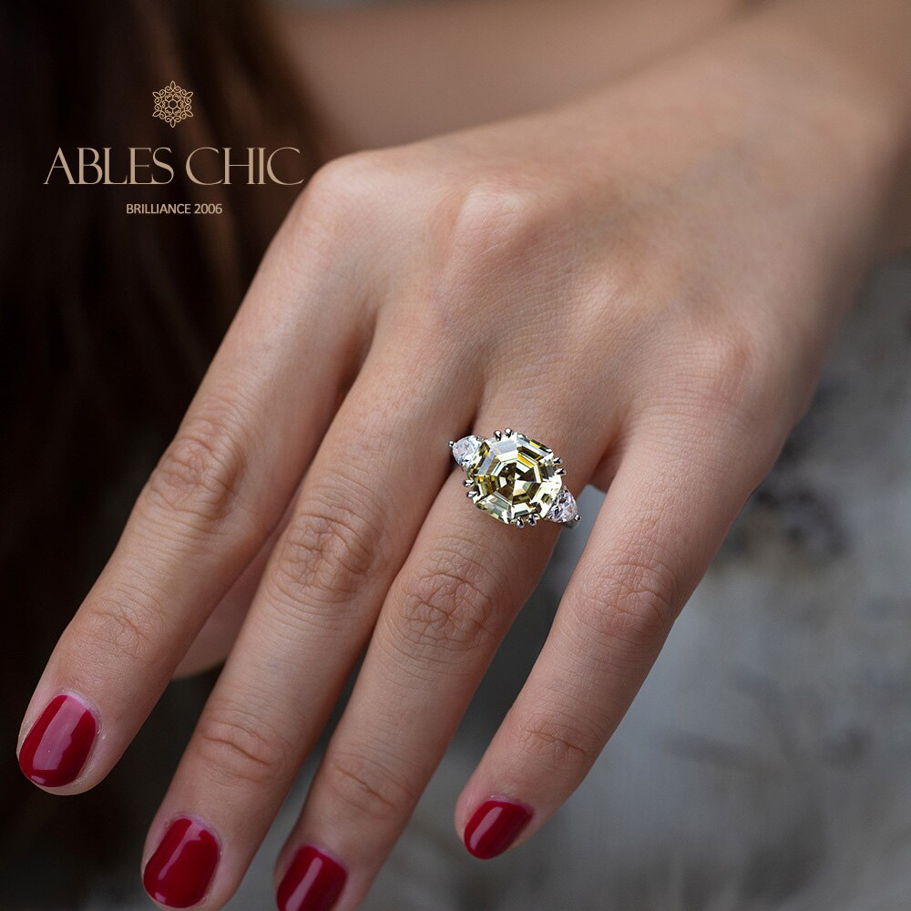 Bague de mariage octogone tanzanite R0324