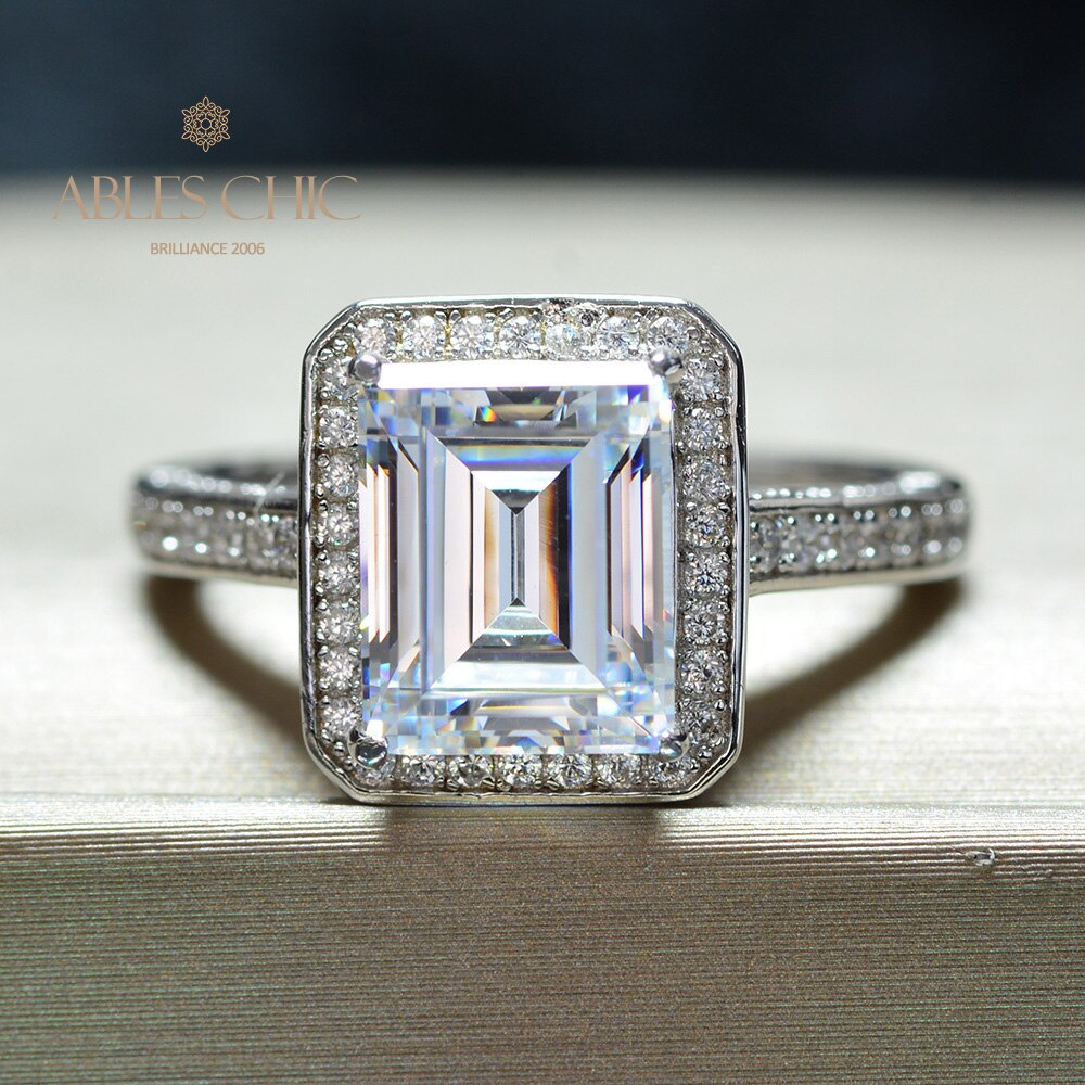 Bague de mariage émeraude de laboratoire R0303
