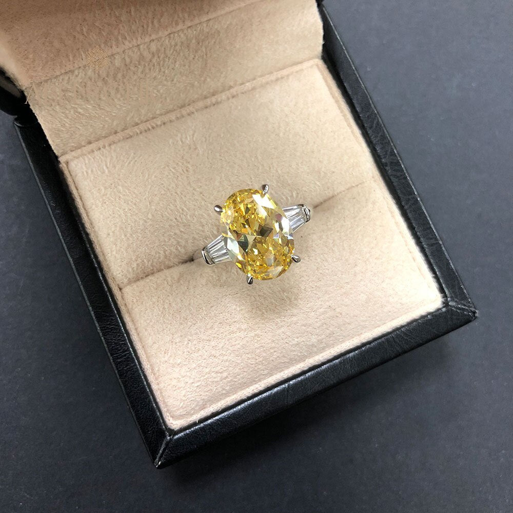 Bague de déclaration de pierres précieuses Lab Grwon R0378