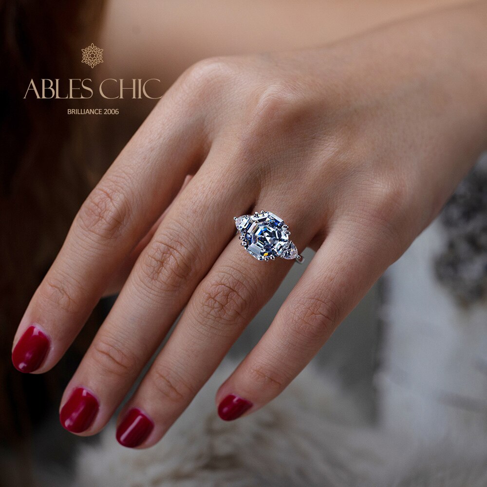 Bague de mariage octogone tanzanite R0324