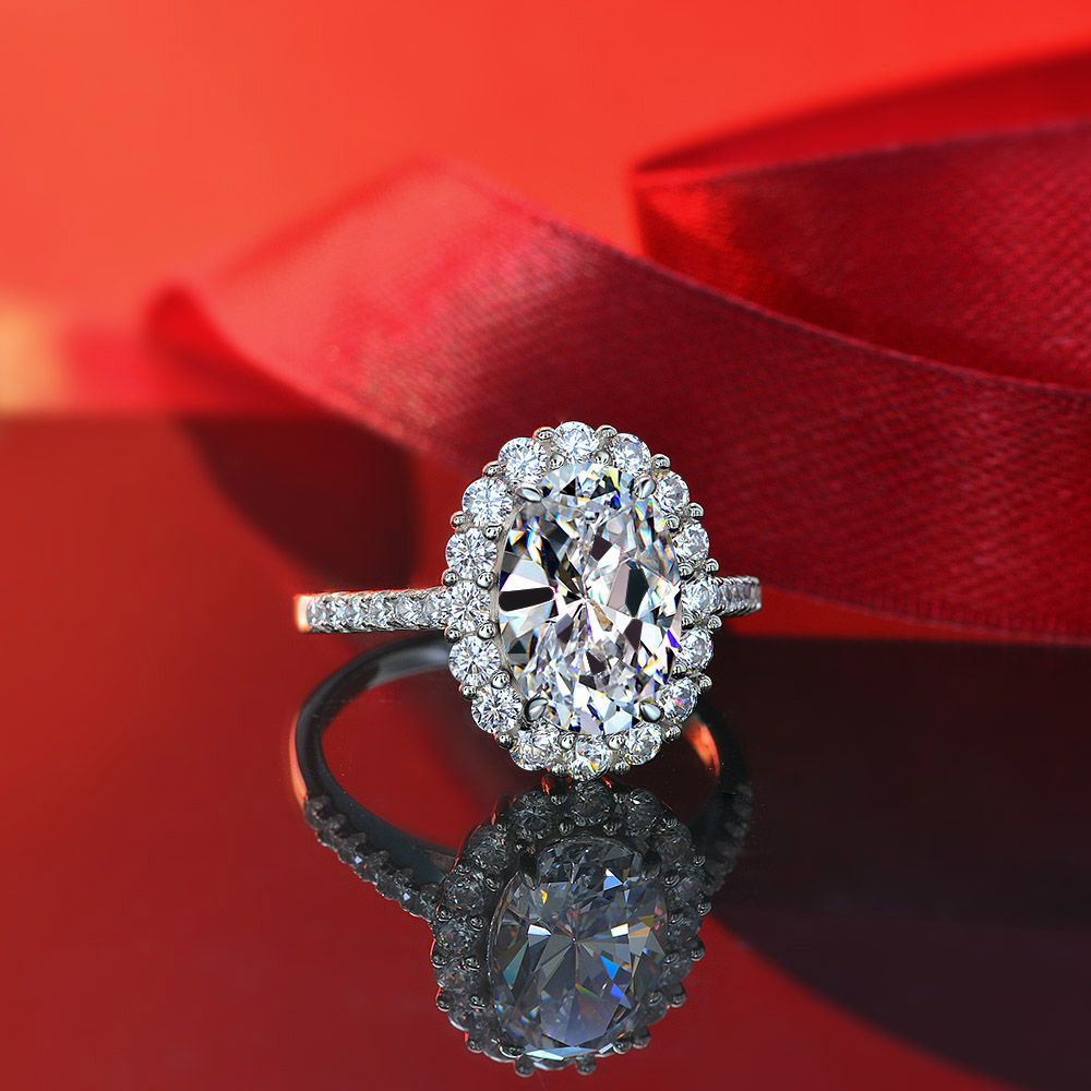 Bague de fiançailles ovale citrine R1021