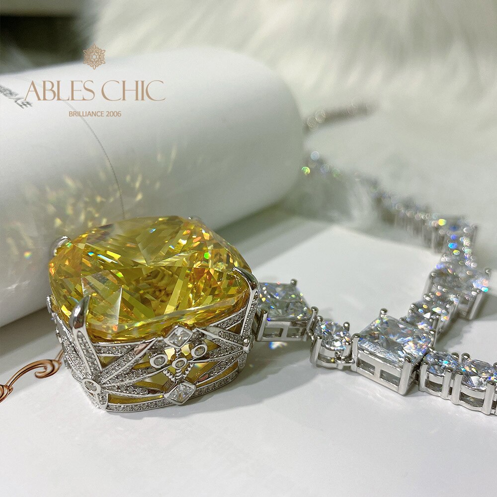 Collier de mariage gigantesque citrine B0481