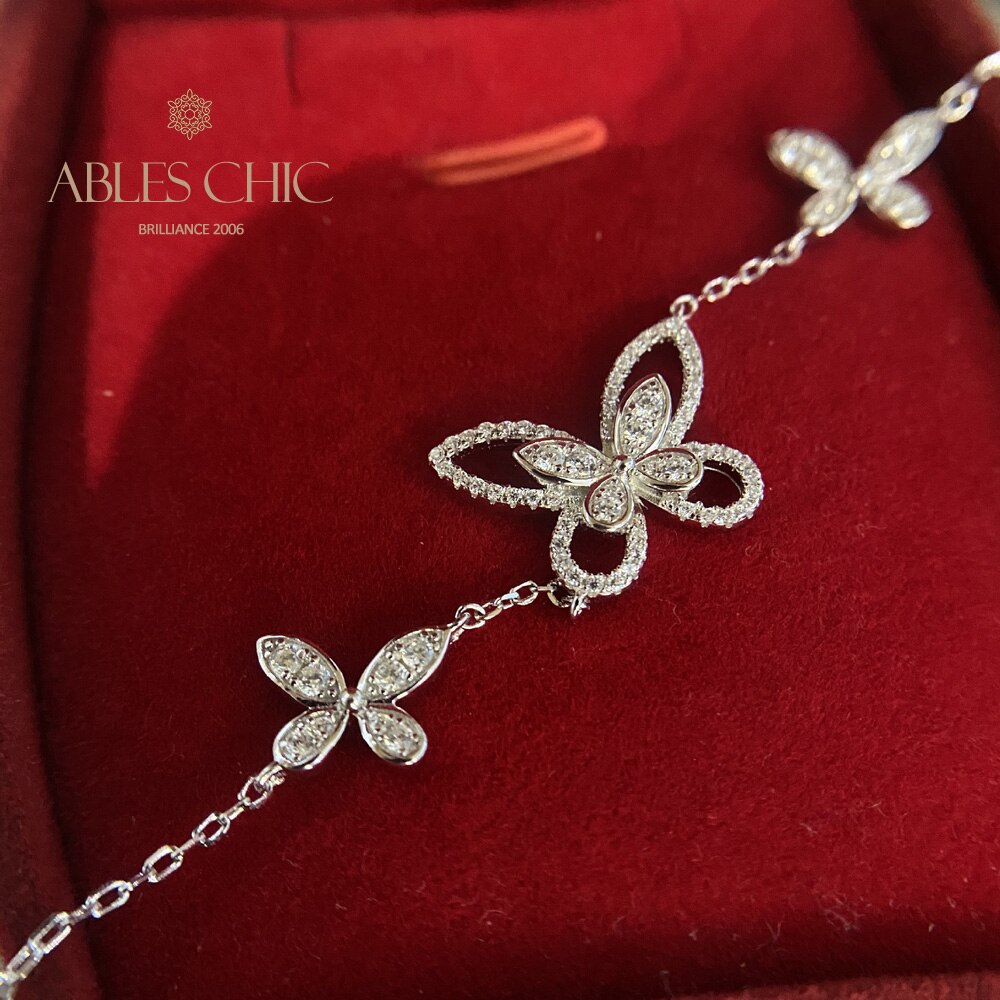 Bracelet glacé papillon pavé B0486