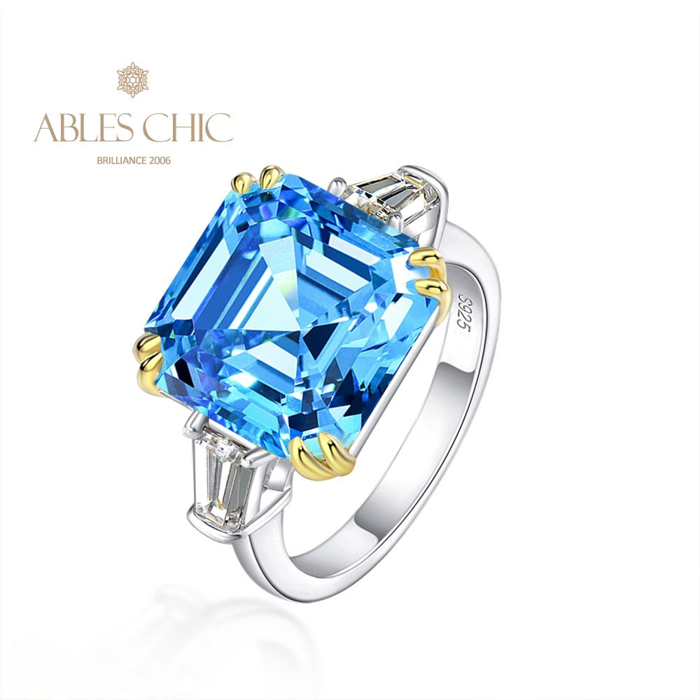 Asscher Bague de mariage citrine jaune R0864