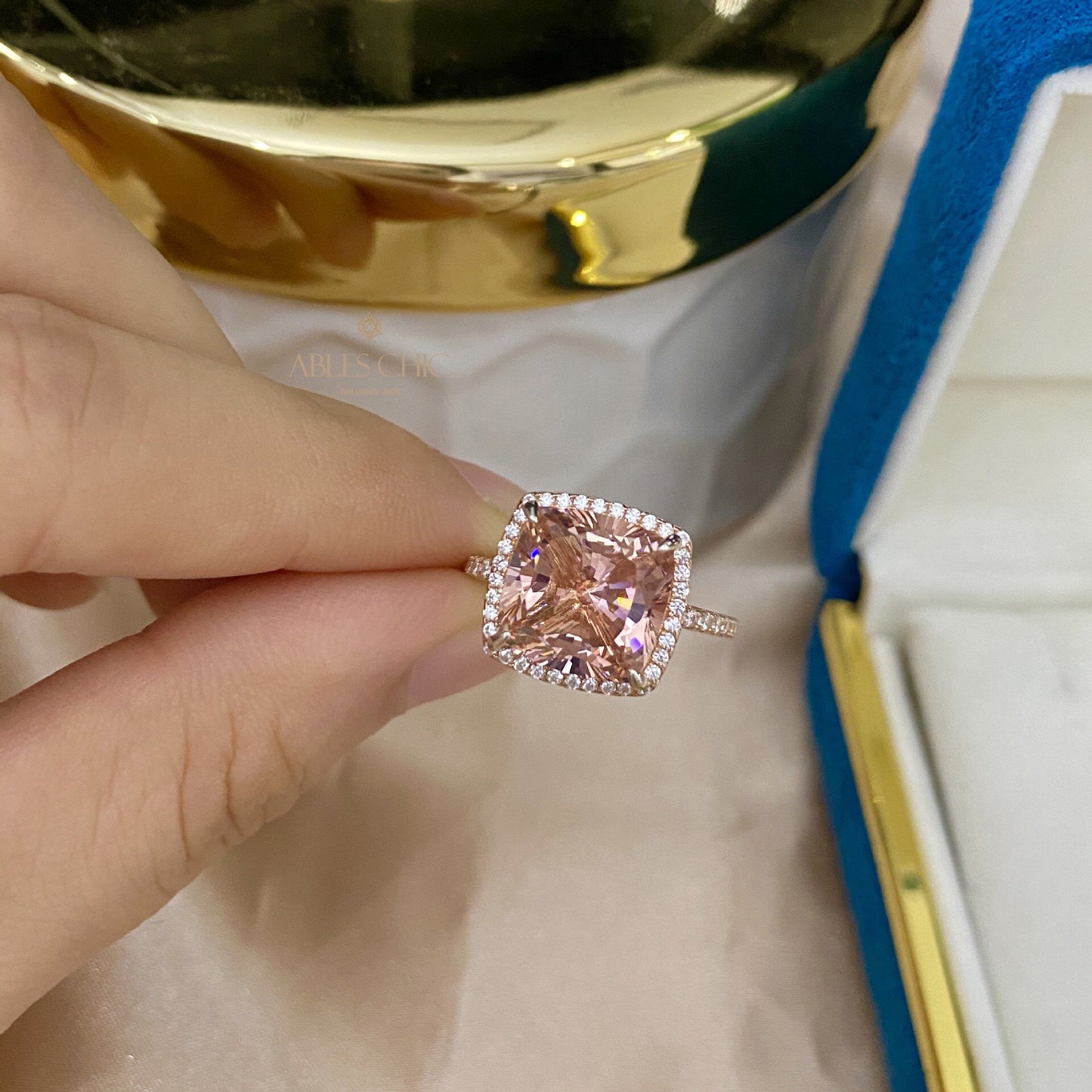 Bague cocktail Padparadscha R0944