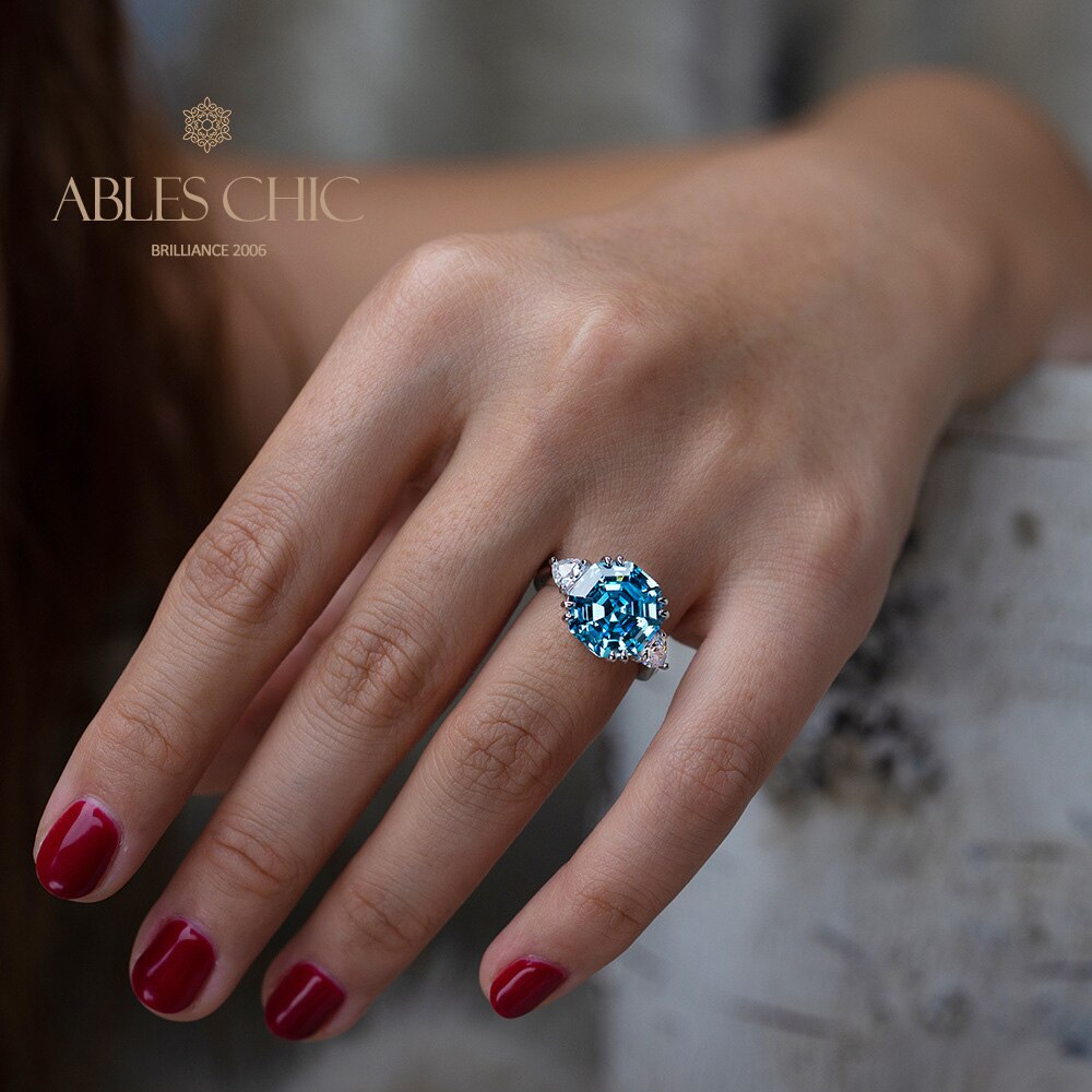 Bague de mariage octogone tanzanite R0324