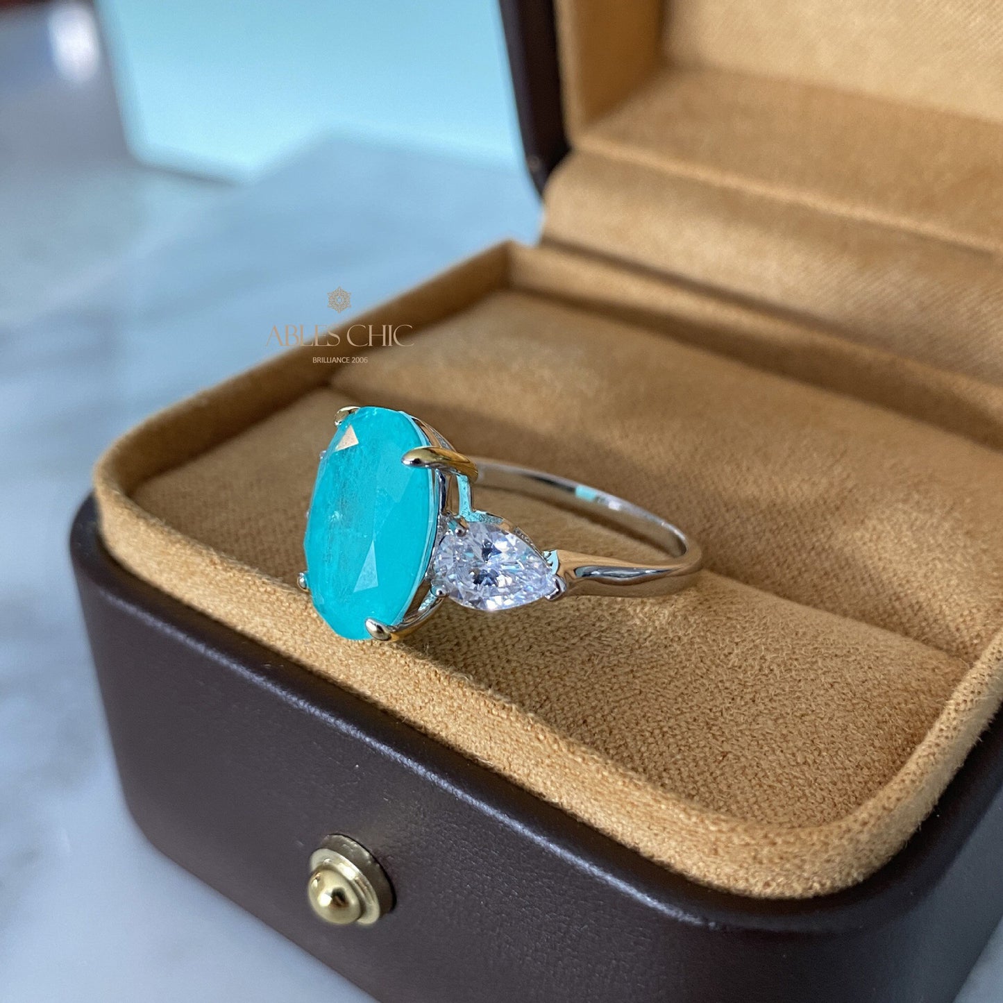 Bague de mariage Lab Paraiba R0871