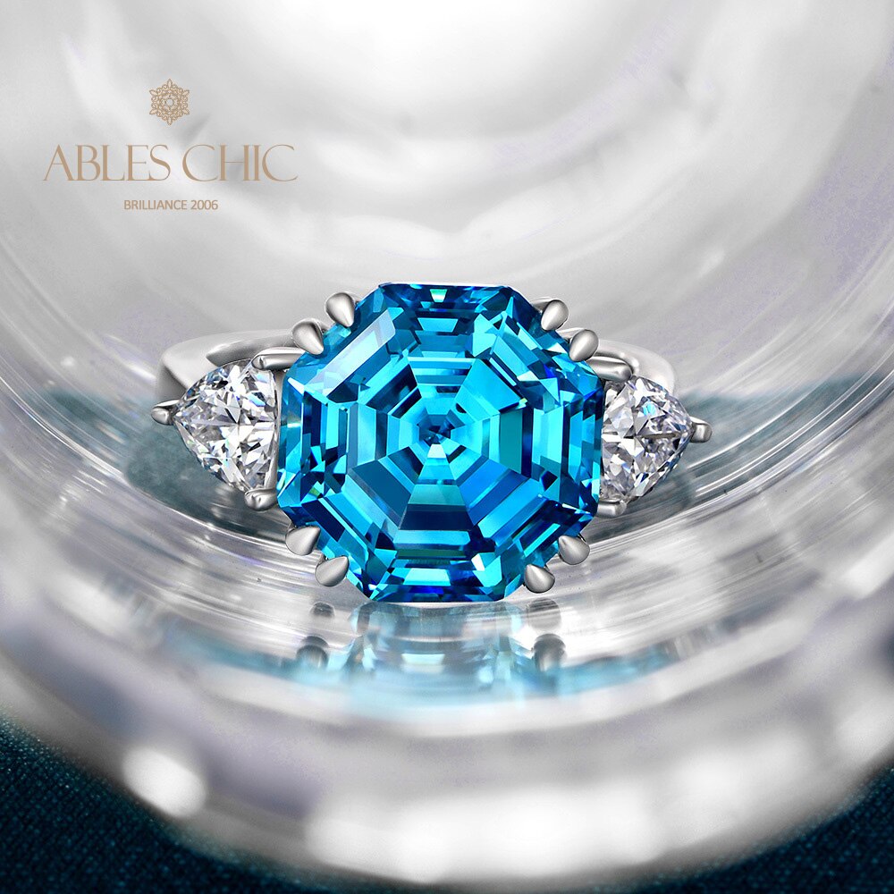 Bague de mariage octogone tanzanite R0324