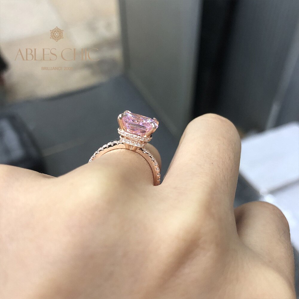 Bague de mariage coussin Kunzite R0947
