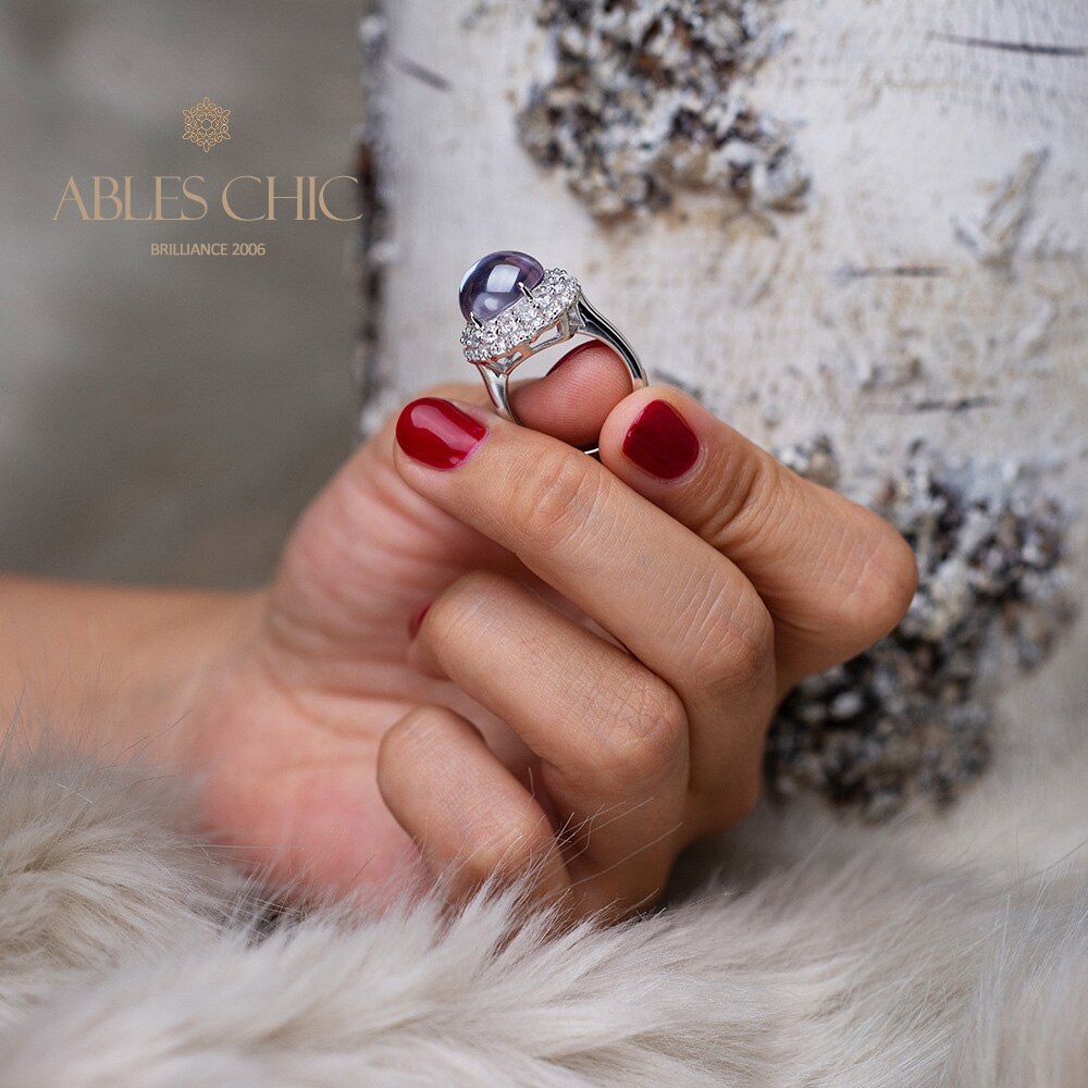 Bague Halo pavée de grenat R0321