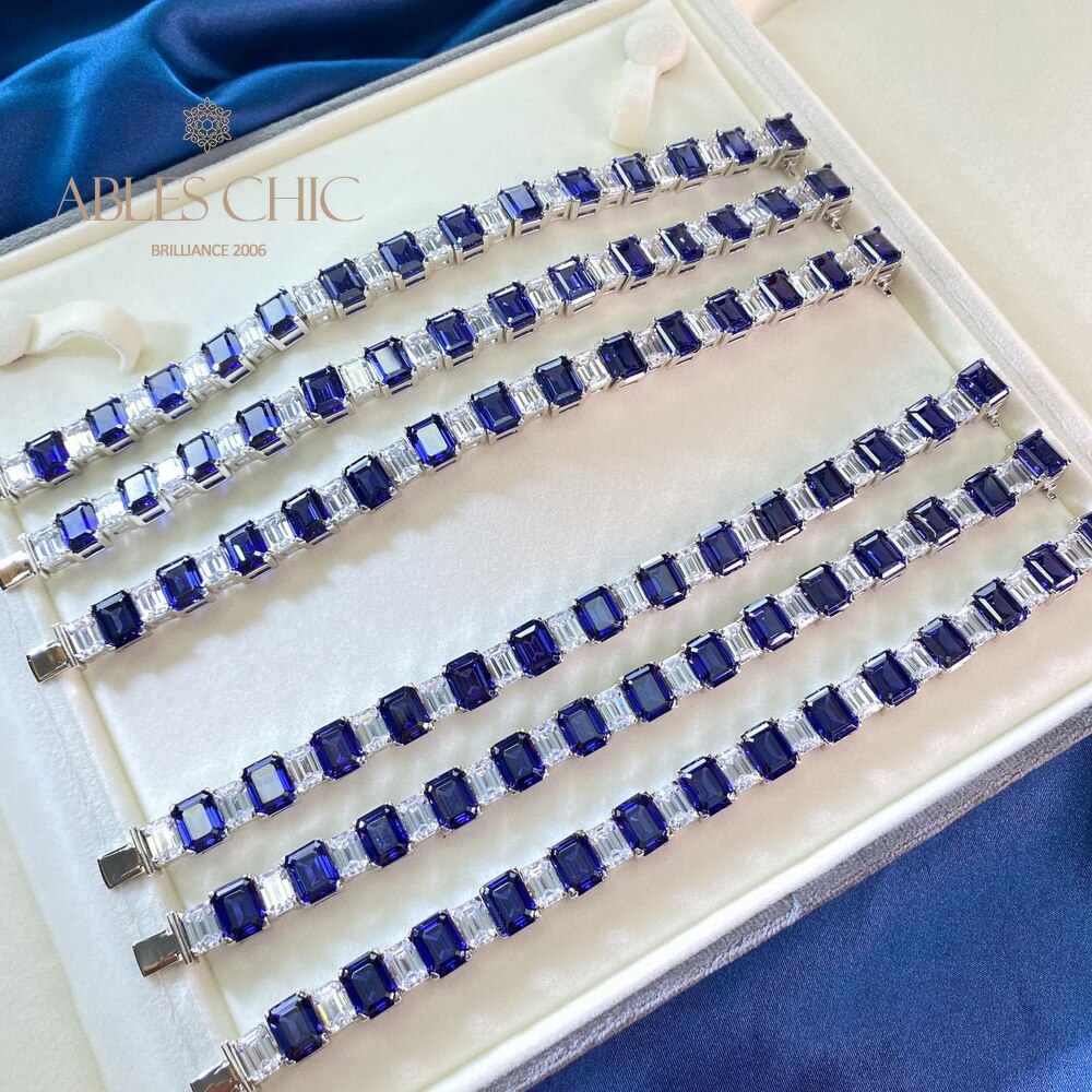 Bracelet de mariées saphir B0628