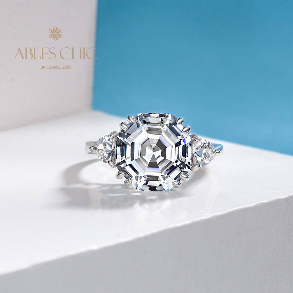 Bague de mariage octogone tanzanite R0324