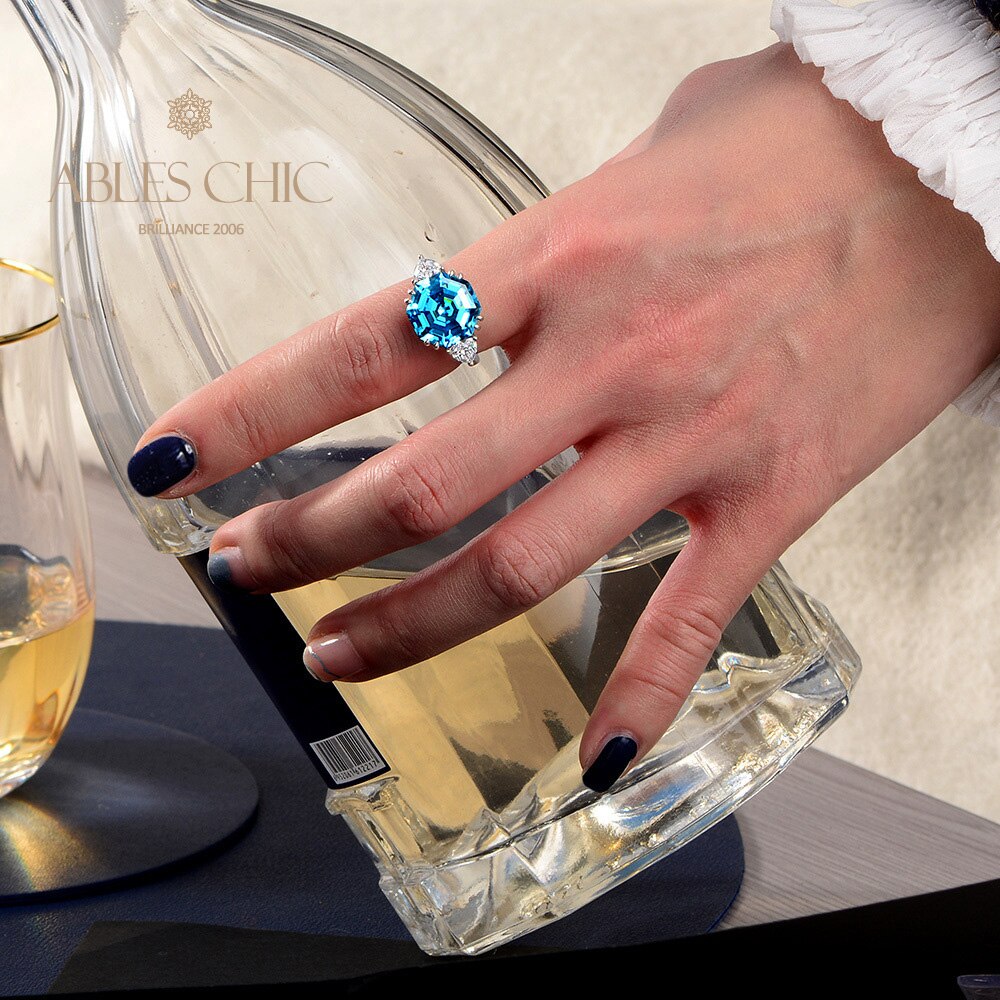 Bague de mariage octogone tanzanite R0324