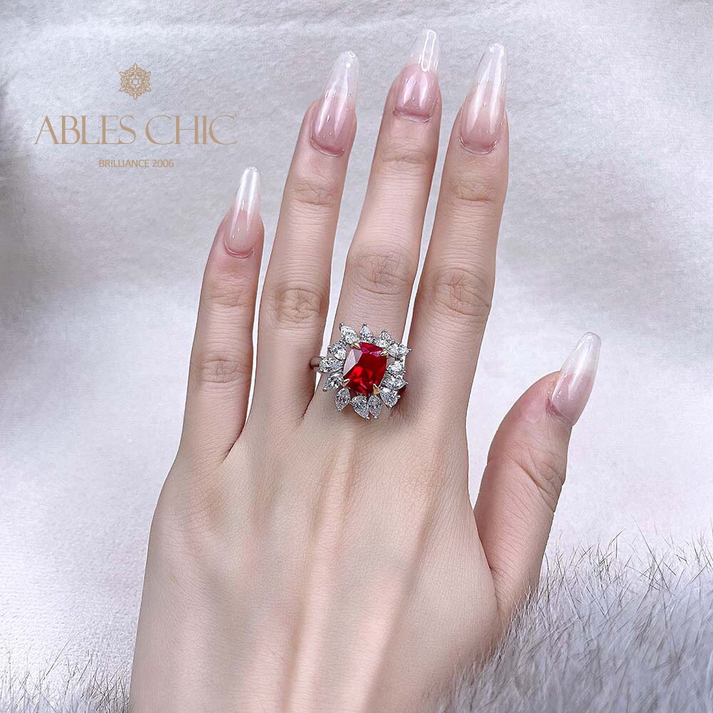 Bague Fleur Rubis R1528