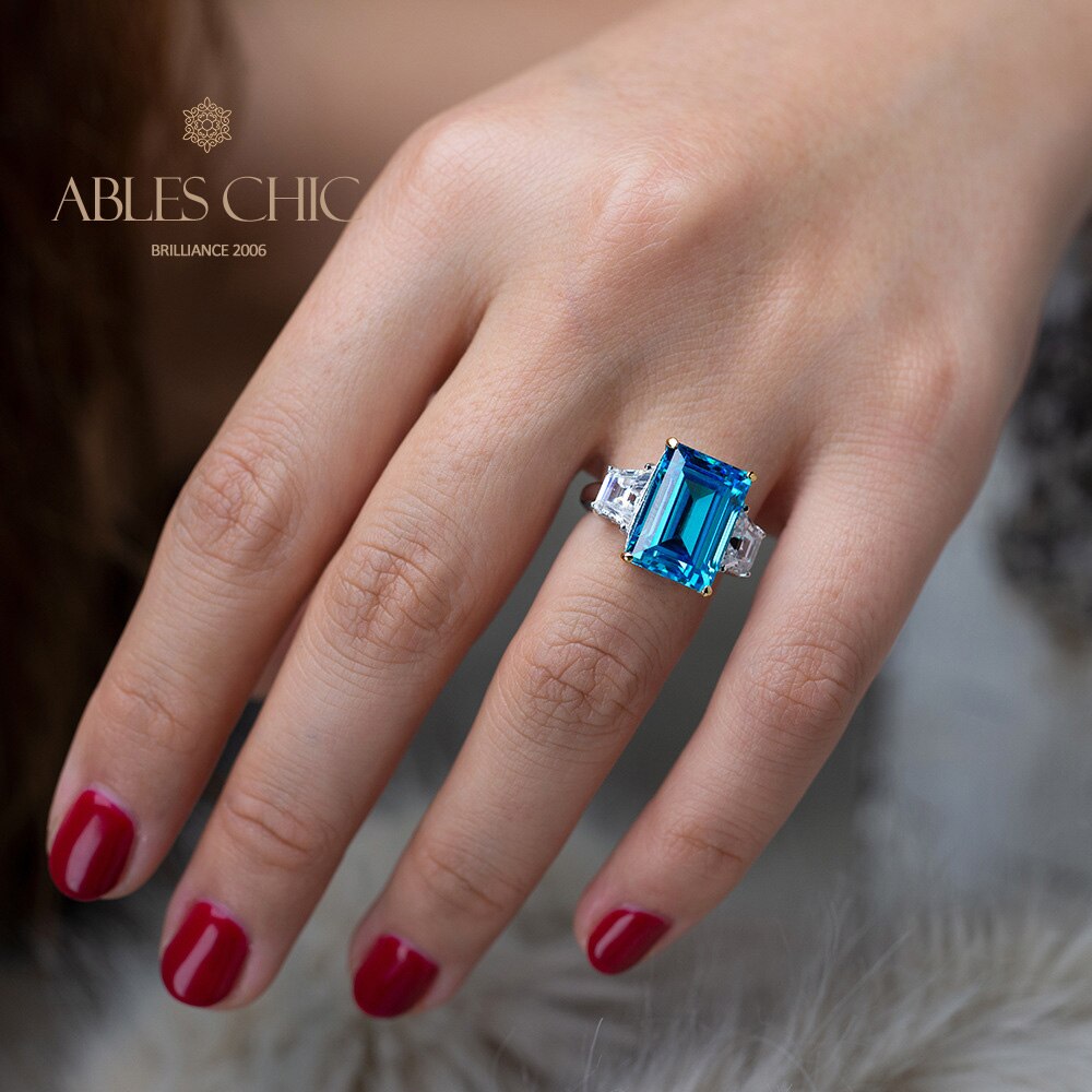 Bague de fiançailles Lab Emeraude Paraiba R0314