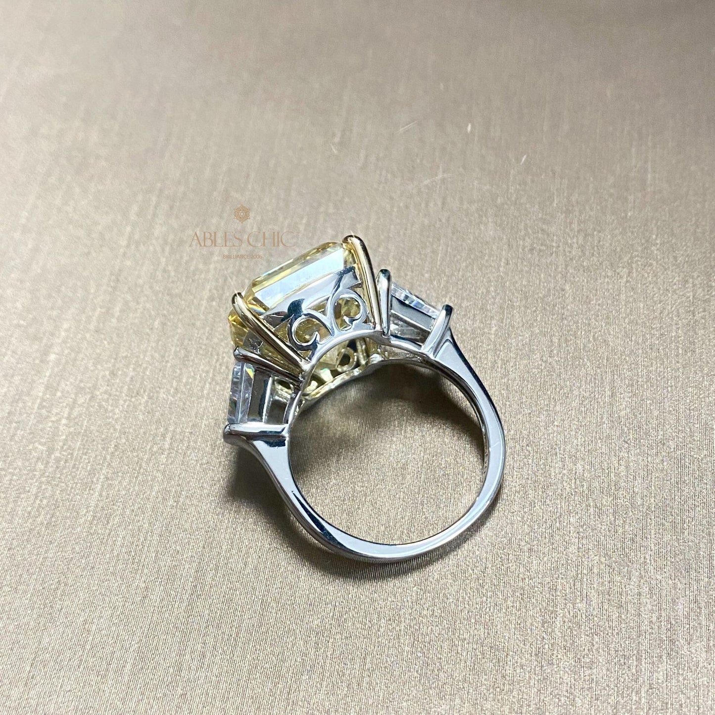 Bague de mariage fluorite morganite R0311