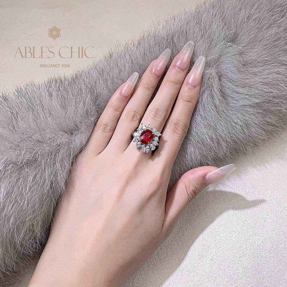 Bague Fleur Rubis R1528