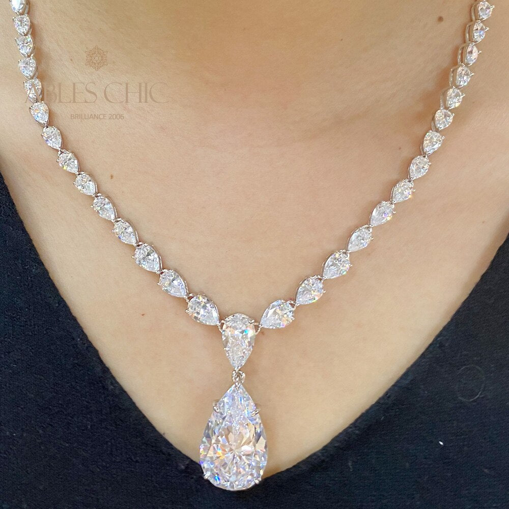 Collier de mariées en tourmaline blanche B0507