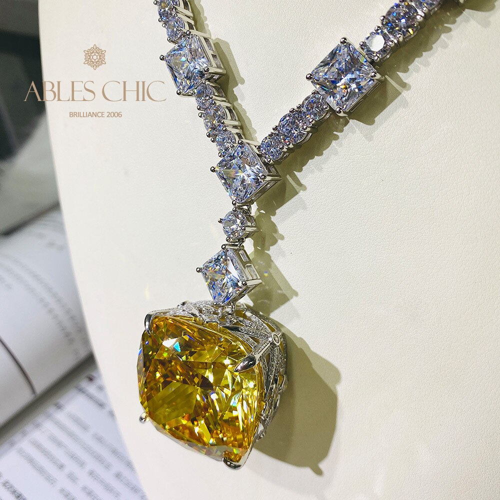 Collier de mariage gigantesque citrine B0481