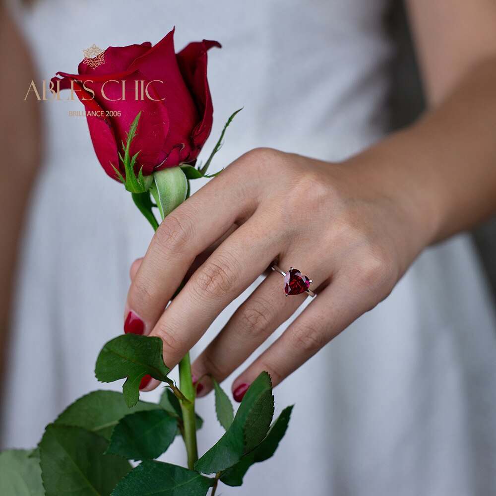 Bague de mariée solitaire coeur Kunzite R0308