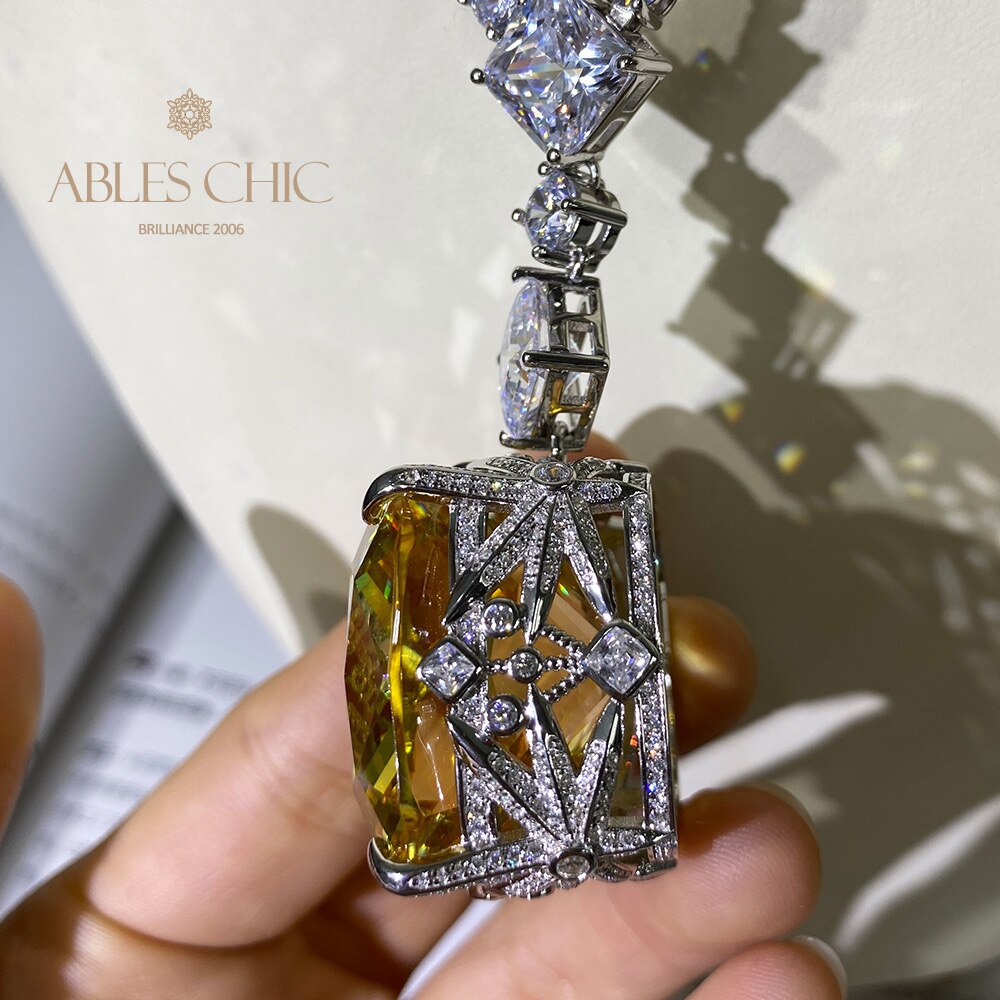 Collier de mariage gigantesque citrine B0481
