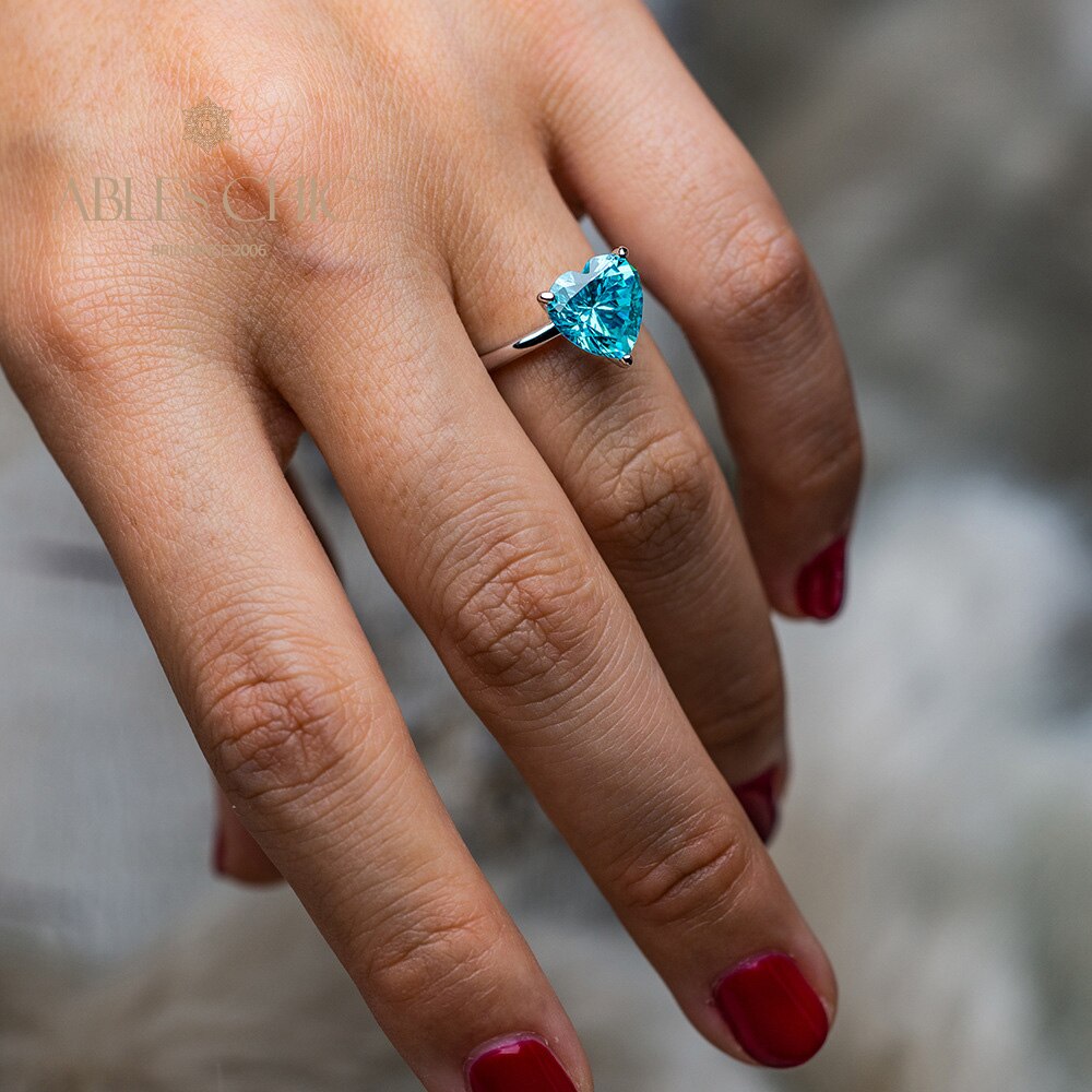 Bague de mariée solitaire coeur Kunzite R0308