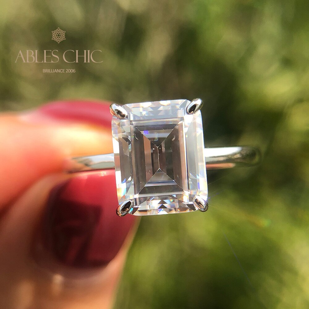 Bague de mariée émeraude R0881