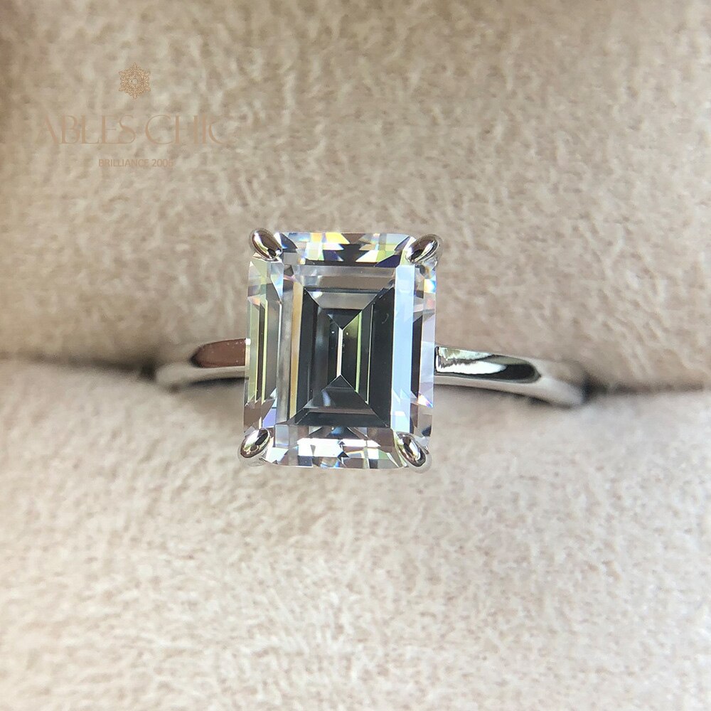 Bague de mariée émeraude R0881
