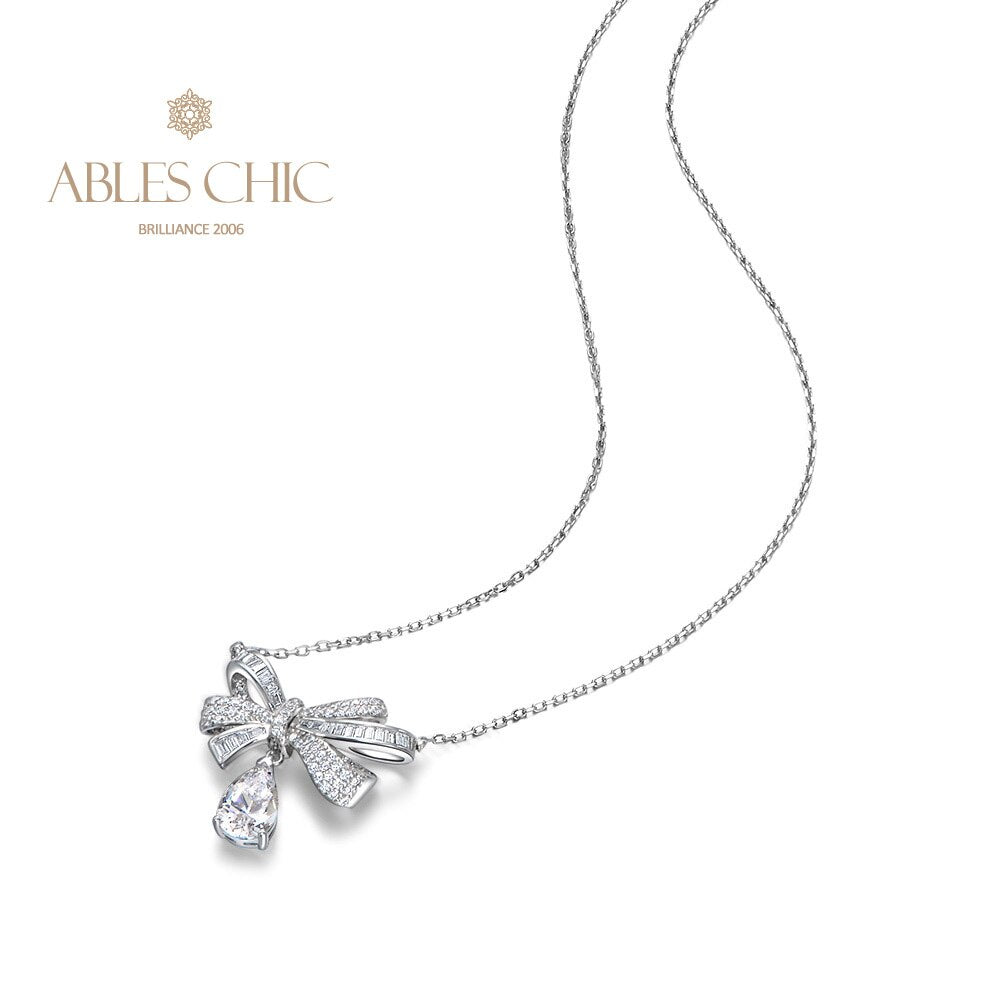 Collier papillon tourmaline pavé noeud papillon B0487