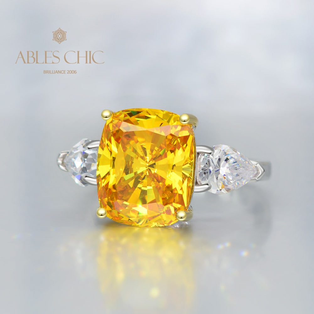 Bague cocktail citrine à haute teneur en carbone R0884