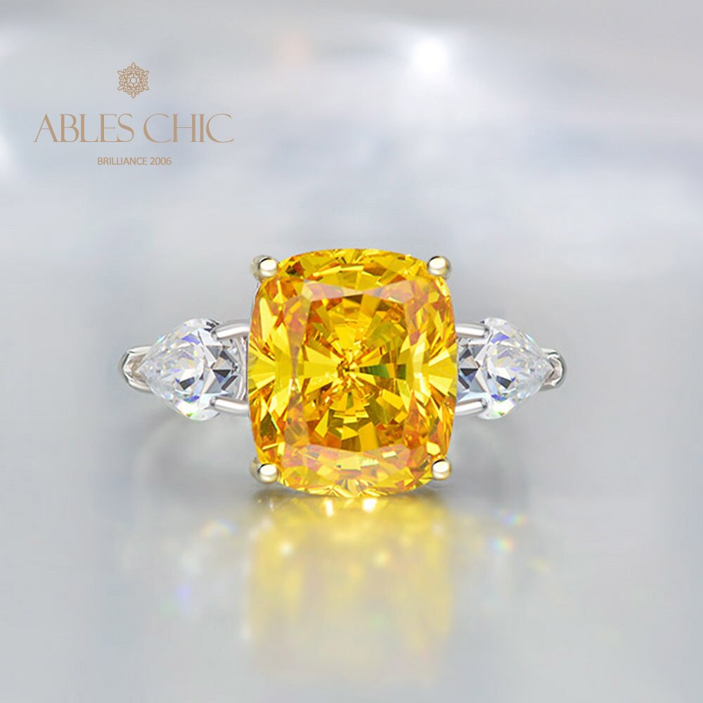Bague cocktail citrine à haute teneur en carbone R0884
