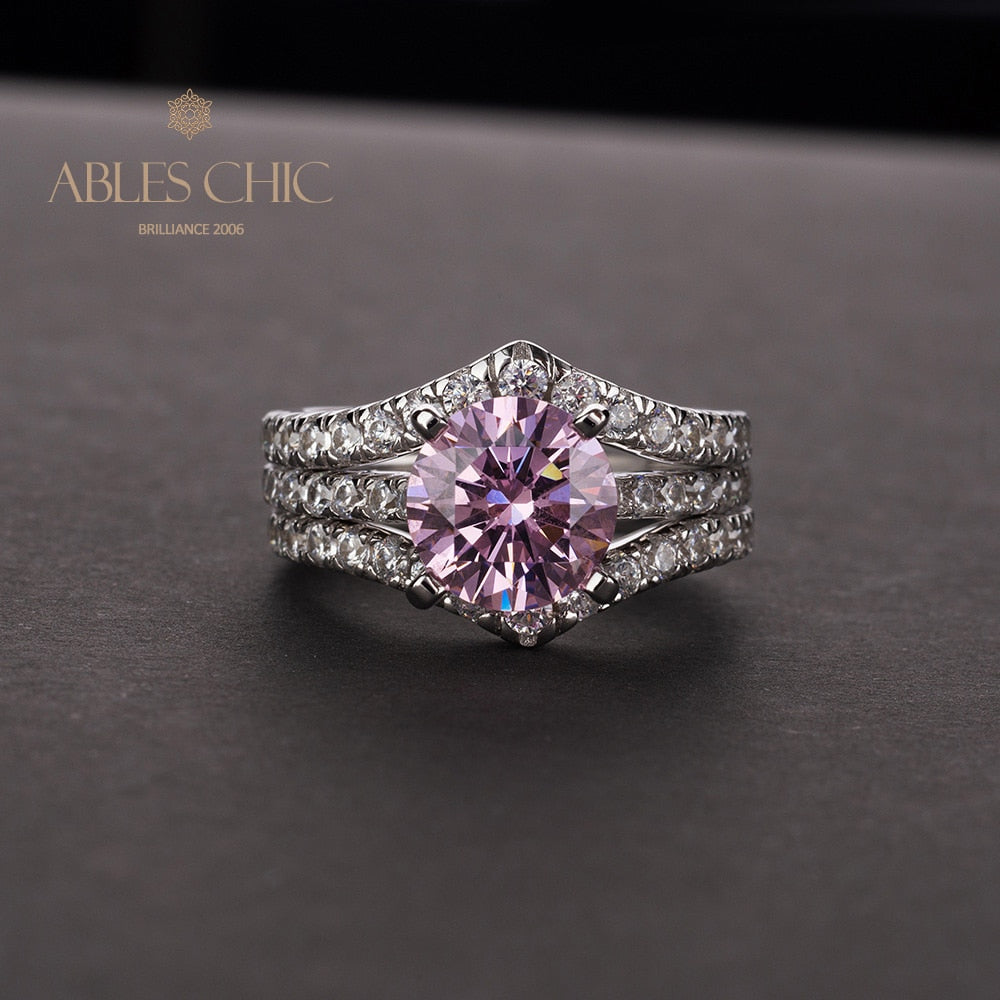 Ensemble d'anneaux empilables citrine R0317