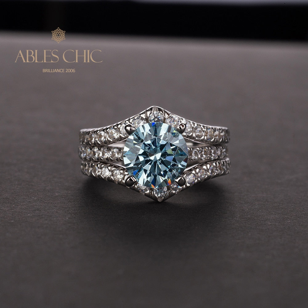 Ensemble d'anneaux empilables citrine R0317