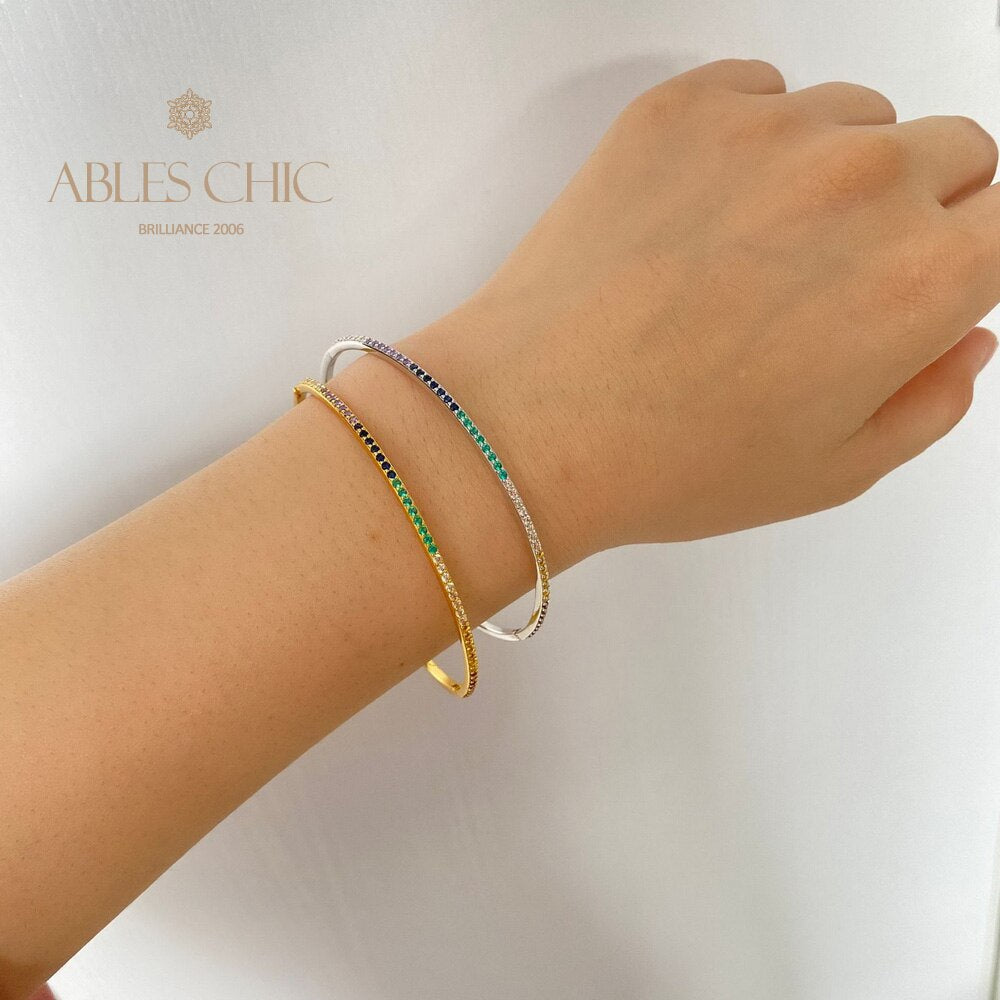 Bracelet arc-en-ciel étroit B0879