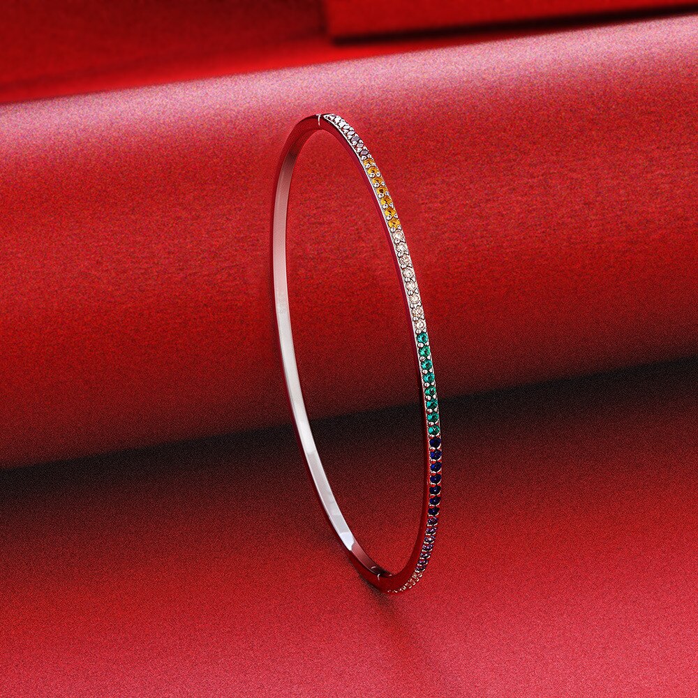 Bracelet arc-en-ciel étroit B0879