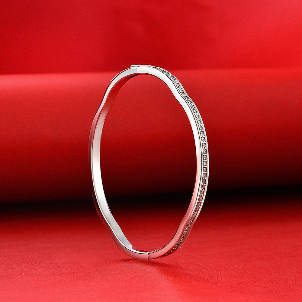 Bracelet ondulé Bling Stack B0878