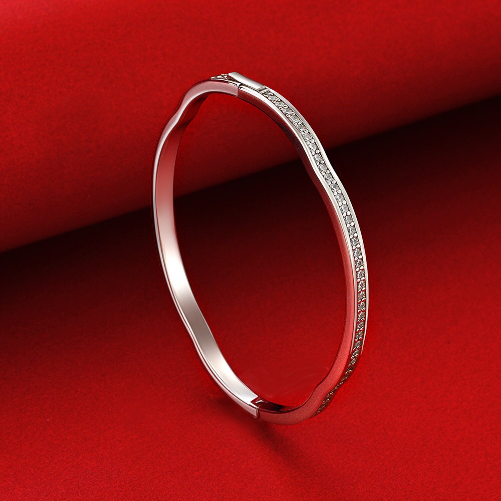 Bracelet ondulé Bling Stack B0878