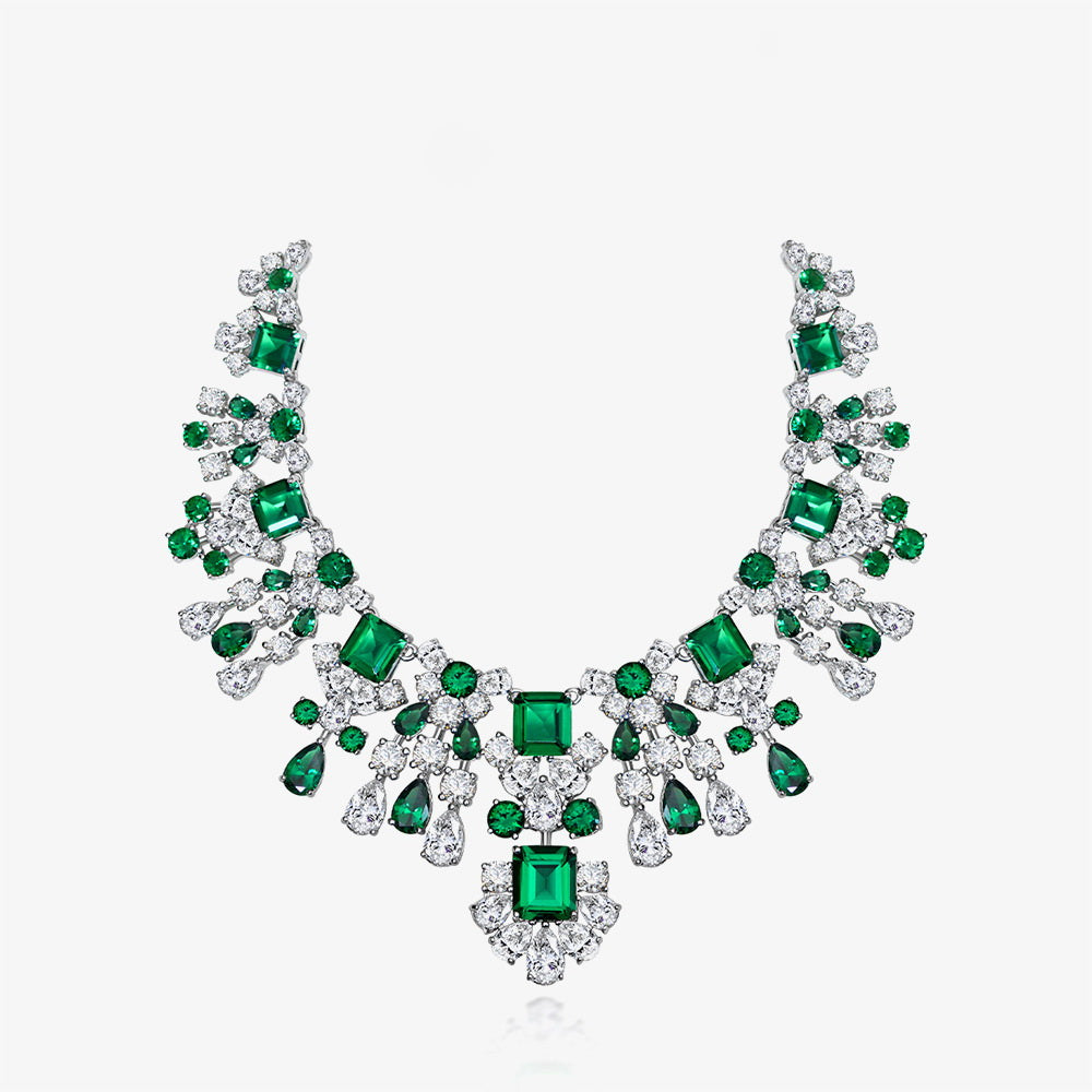 Collier de mariées émeraude Chanderlier P0633