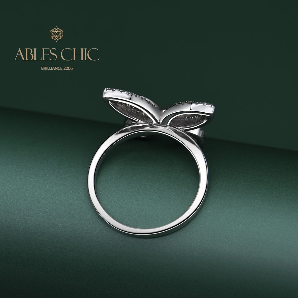 Bague cocktail papillon pavée R1094